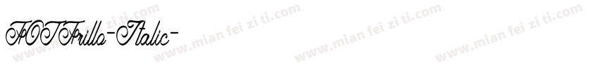 FOTFrillo-Italic字体转换
