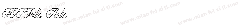 FOTFrillo-Italic字体转换