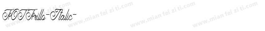 FOTFrillo-Italic字体转换