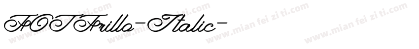 FOTFrillo-Italic字体转换