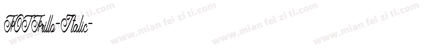 FOTFrillo-Italic字体转换