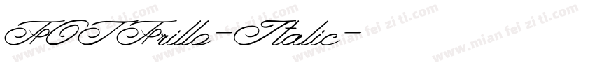 FOTFrillo-Italic字体转换