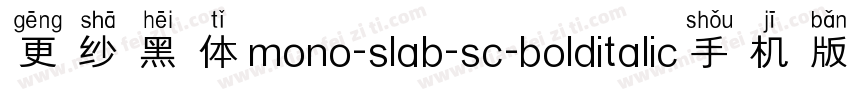 更纱黑体mono-slab-sc-bolditalic手机版字体转换