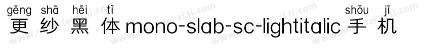更纱黑体mono-slab-sc-lightitalic手机版字体转换