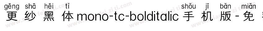 更纱黑体mono-tc-bolditalic手机版字体转换