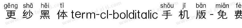 更纱黑体term-cl-bolditalic手机版字体转换