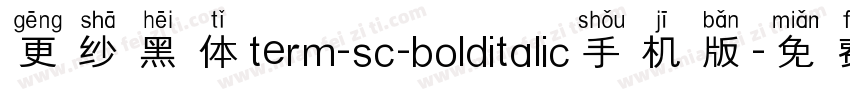 更纱黑体term-sc-bolditalic手机版字体转换