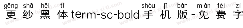 更纱黑体term-sc-bold手机版字体转换