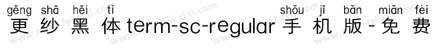 更纱黑体term-sc-regular手机版字体转换