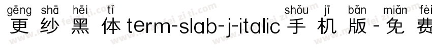 更纱黑体term-slab-j-italic手机版字体转换