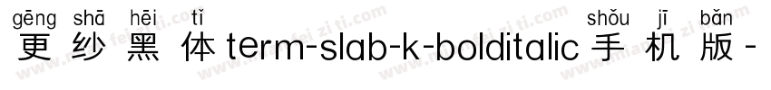 更纱黑体term-slab-k-bolditalic手机版字体转换