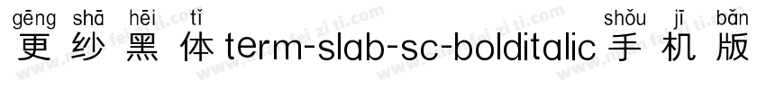 更纱黑体term-slab-sc-bolditalic手机版字体转换