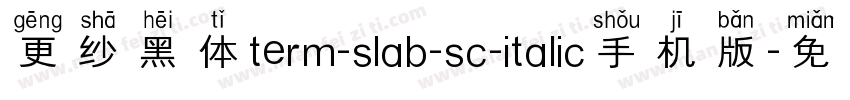 更纱黑体term-slab-sc-italic手机版字体转换