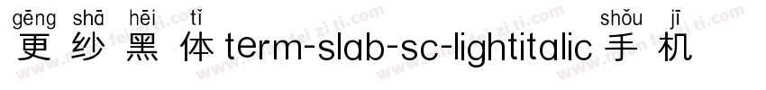 更纱黑体term-slab-sc-lightitalic手机版字体转换