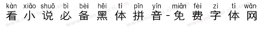 看小说必备黑体拼音字体转换