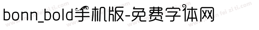 bonn_bold手机版字体转换