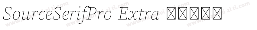 SourceSerifPro-Extra字体转换
