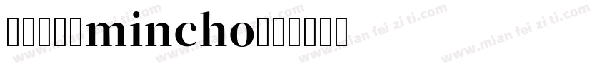 装甲明朝体mincho字体转换