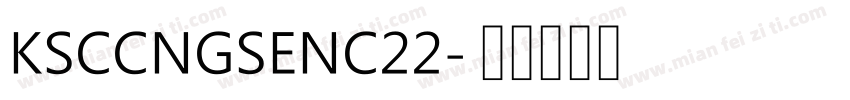 KSCCNGSENC22字体转换