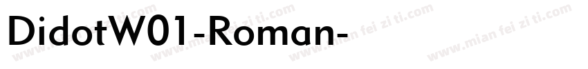 DidotW01-Roman字体转换