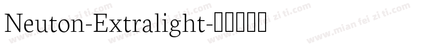 Neuton-Extralight字体转换