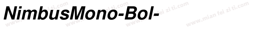 NimbusMono-Bol字体转换