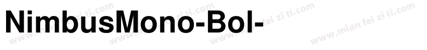 NimbusMono-Bol字体转换