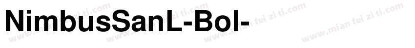 NimbusSanL-Bol字体转换