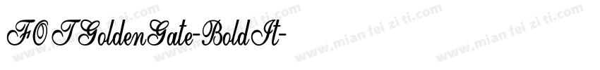 FOTGoldenGate-BoldIt字体转换