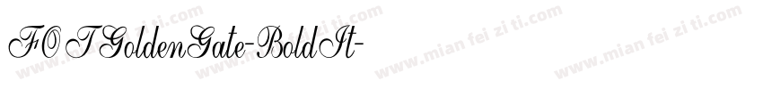 FOTGoldenGate-BoldIt字体转换
