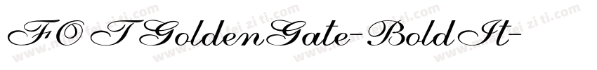 FOTGoldenGate-BoldIt字体转换