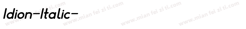 Idion-Italic字体转换