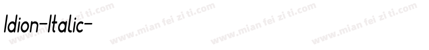Idion-Italic字体转换