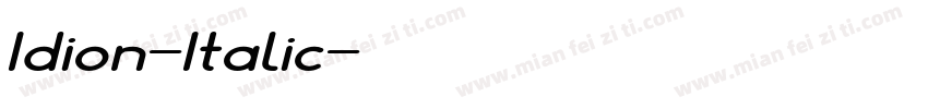 Idion-Italic字体转换