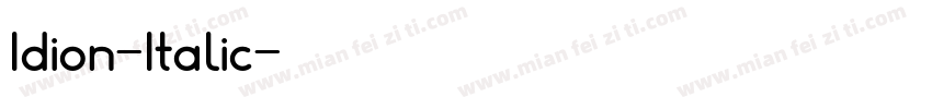 Idion-Italic字体转换