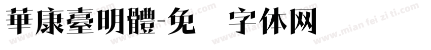 華康臺明體字体转换