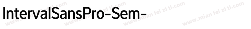 IntervalSansPro-Sem字体转换