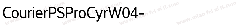 CourierPSProCyrW04字体转换