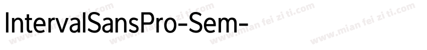 IntervalSansPro-Sem字体转换