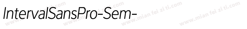 IntervalSansPro-Sem字体转换