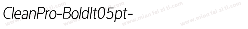 CleanPro-BoldIt05pt字体转换