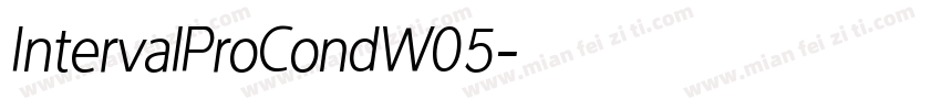 IntervalProCondW05字体转换