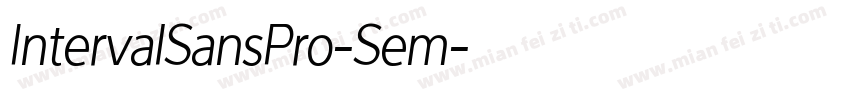 IntervalSansPro-Sem字体转换