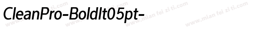 CleanPro-BoldIt05pt字体转换