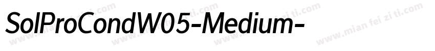 SolProCondW05-Medium字体转换
