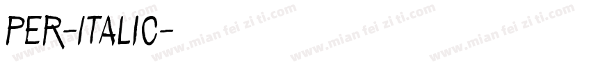 per-Italic字体转换