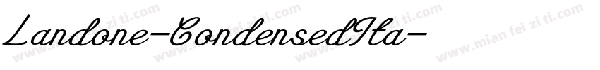 Landone-CondensedIta字体转换