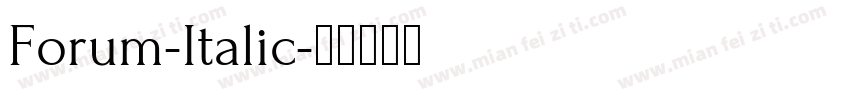 Forum-Italic字体转换