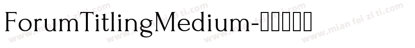 ForumTitlingMedium字体转换