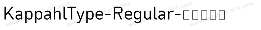KappahlType-Regular字体转换